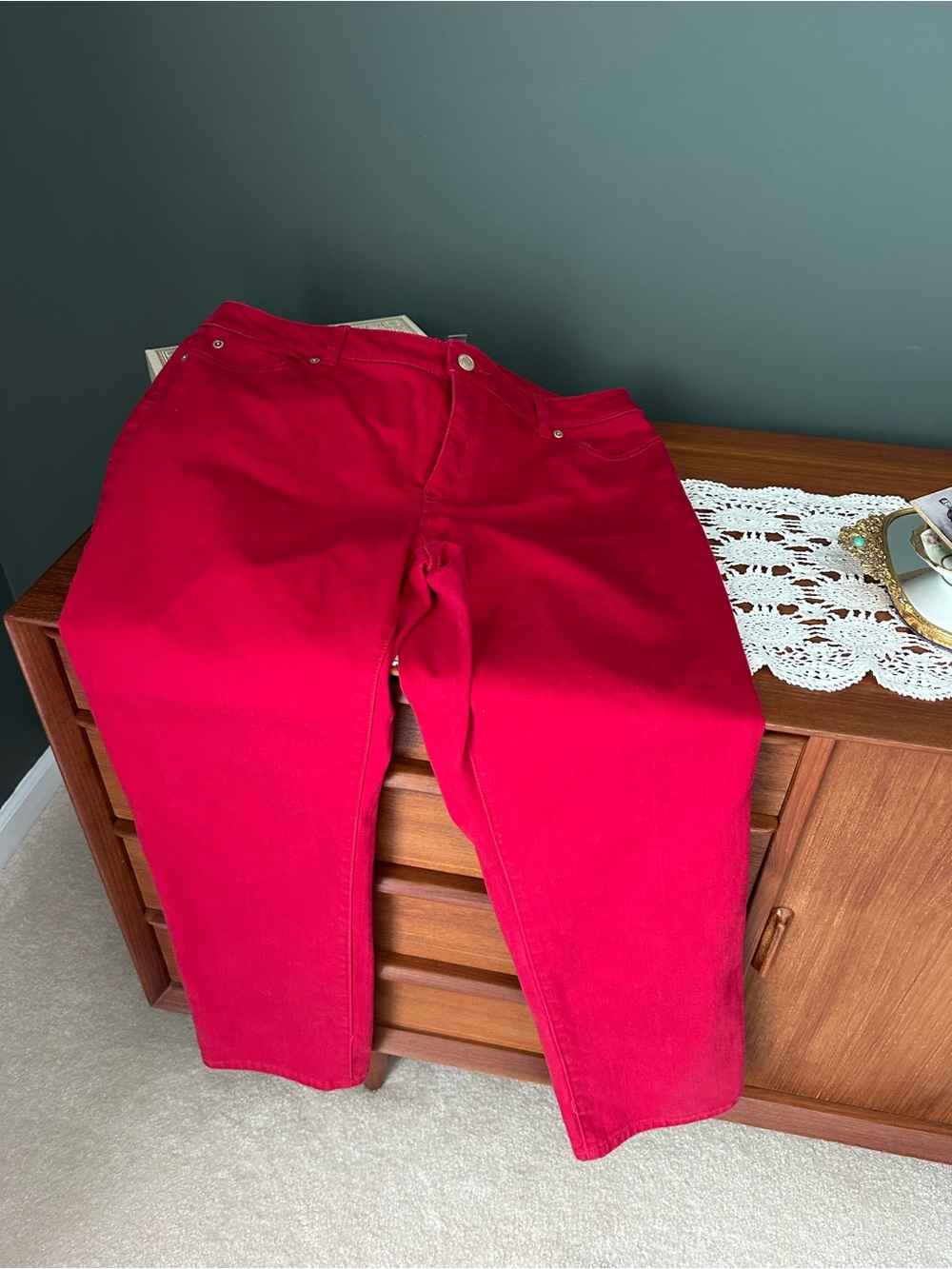 Chico's So Slimming Red Jeans - Short Rise